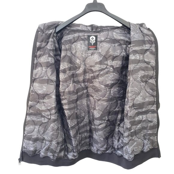 Zero Foxtrot Contraband / Woobie Zip Hoodie, black & gray tiger camo, size S - Picture 5 of 7